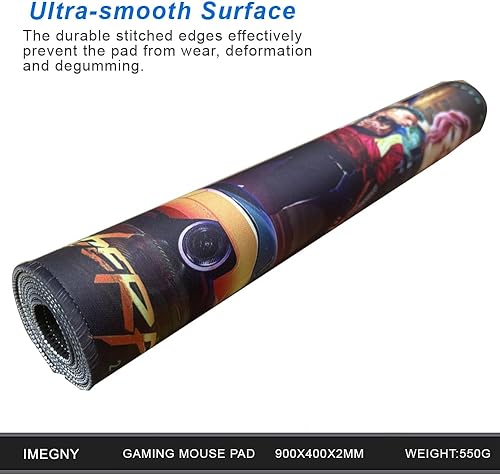 Miniatura 3 de Neon City - Alfombrilla de escritorio para mouse de anime, alfombrilla de escritorio para juegos, 35.4 x 15.7 pulgadas, alfombrilla de mouse grande