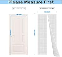 Vista 5 de Cortina aislante para puerta, pantalla térmica magnética autosellante para puerta, detiene corrientes de invierno, mantiene el frío afuera, cubierta