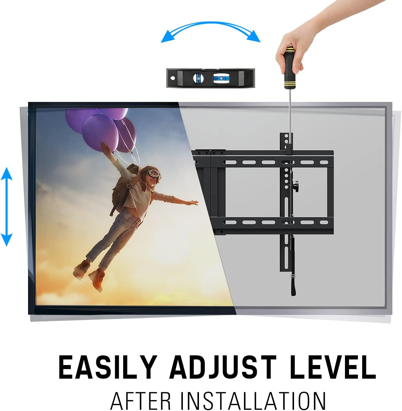 Promo 40% OFF Mounting Dream TV Wall Mount, Low Profile TV Mount for Most 42-70 inch TVs up to 110lbs, Tilting TV Wall Mount with Max VESA 600x400mm, Fits 16-24 inch Studs, Easily Adjust Level after Installation Creative Product Mounting Dream TV Wall Mount, Low Profile TV Mount for Most 42-70 inch TVs up to 110lbs, Tilting TV Wall Mount with Max VESA 600x400mm, Fits 16-24 inch Studs, Easily Adjust Level after Installation