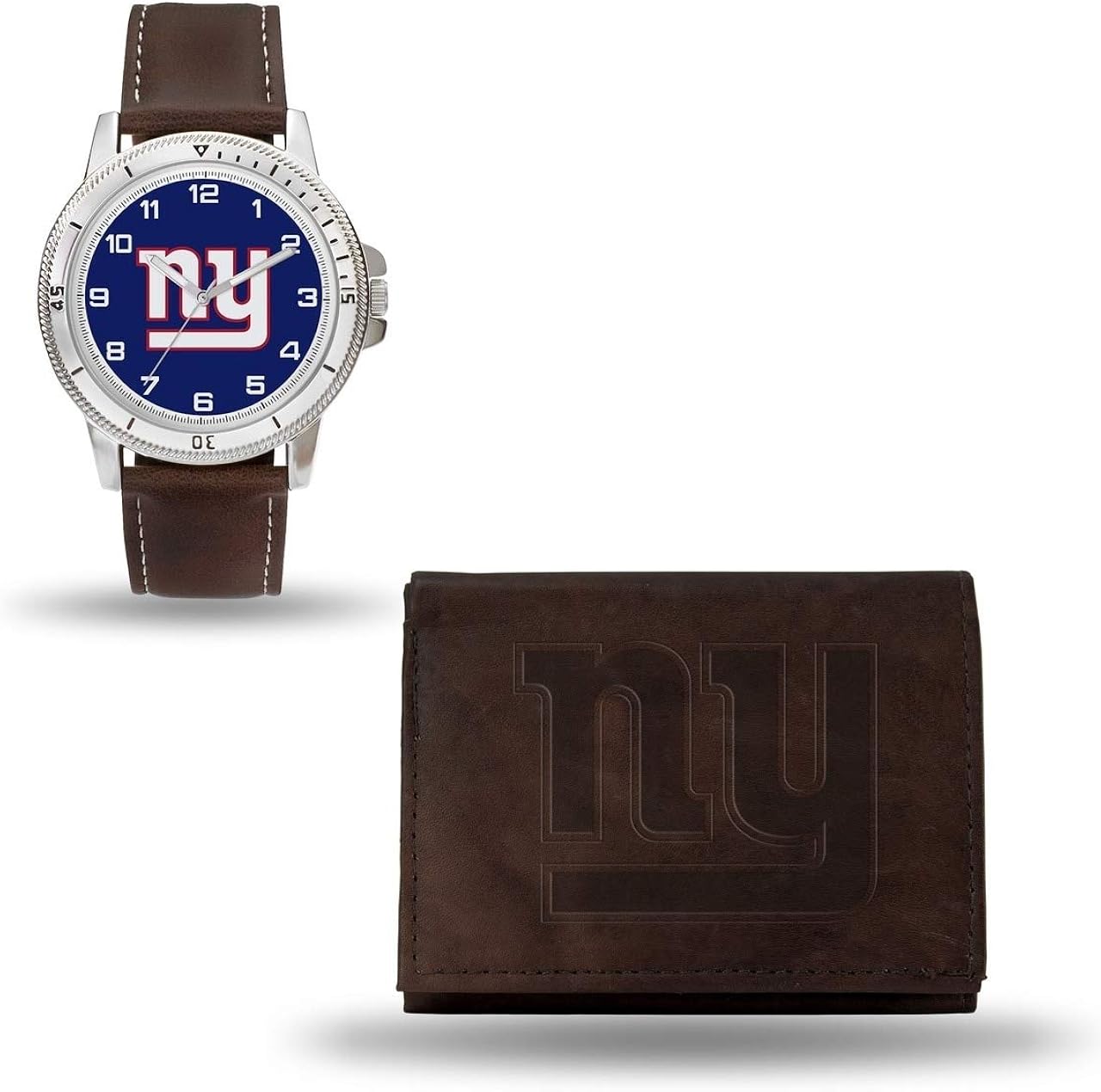 Rico Industries NFL Men's Watch and Wallet Set (Brown)