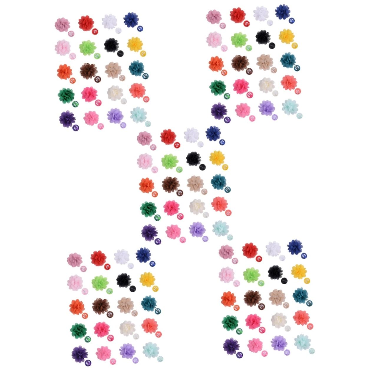 TOYANDONA 100pezzi Fermagli Per Fiore Chiffon Per Bambine Accessori Per Ragazzo Ragazza e Ragazzo Ragazza Perfetti Per Feste e Occasioni Speciali
