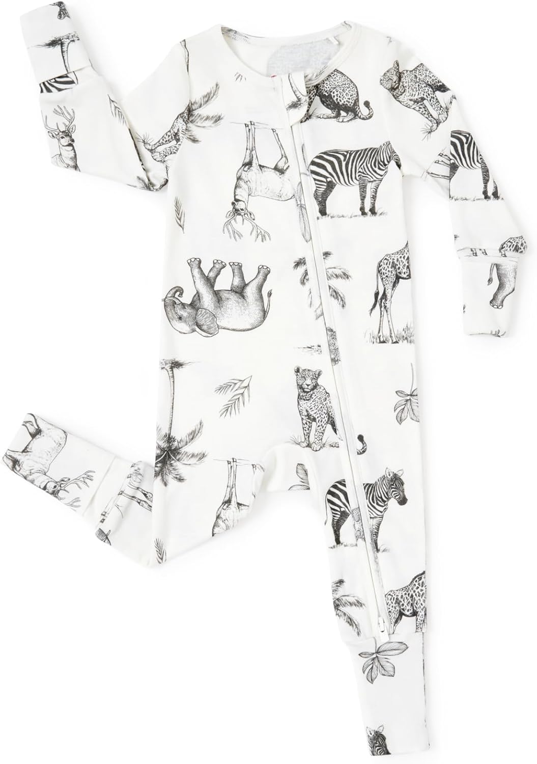 PATPAT Baby Clothes with Premium Soft Wool, Footie Pajama for Baby Boy Girl, Tencel Lyocell Romper Sleeper with 2-Way Zipper