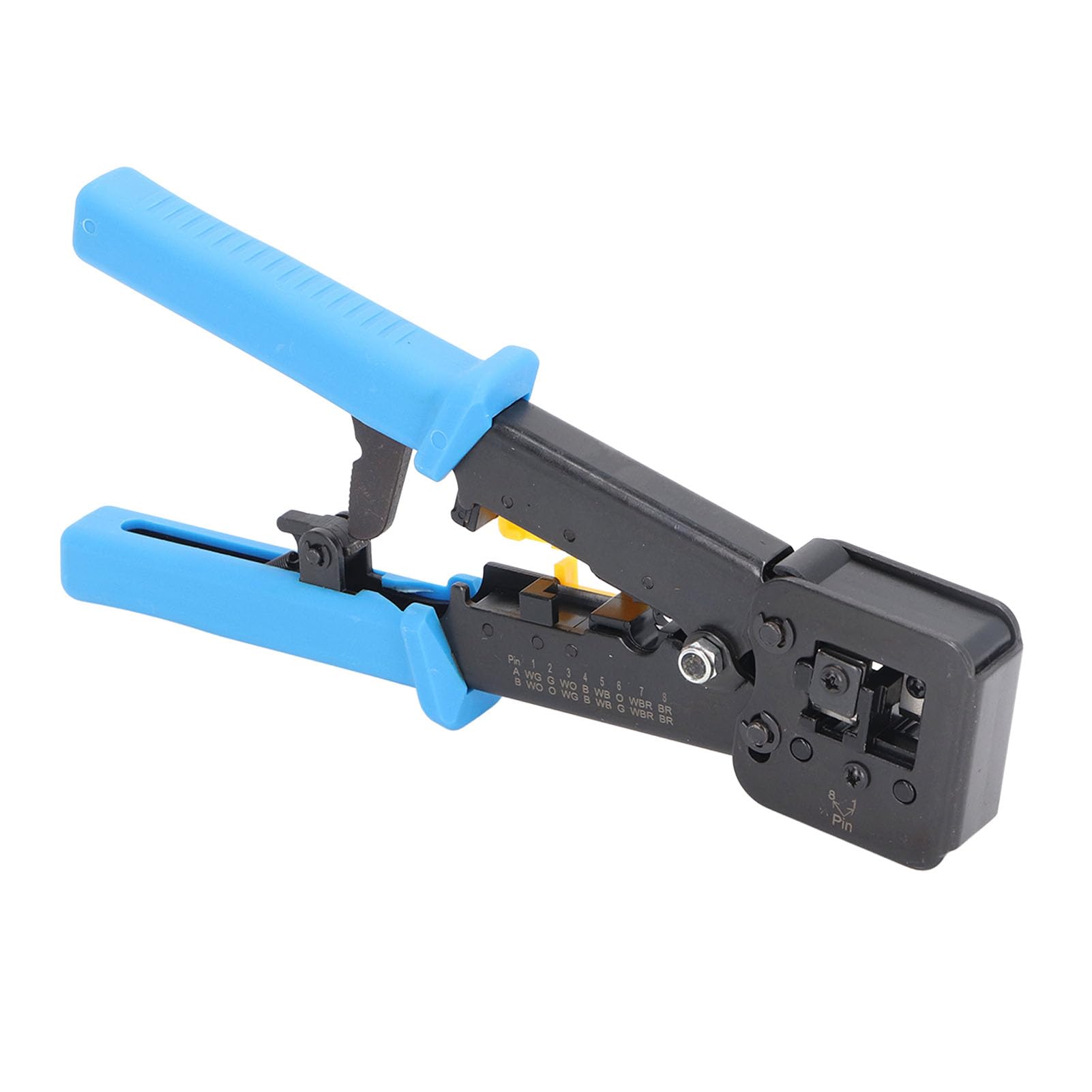 Crimpatrice per Cavi Dati, Superficie Anodizzata Nera Resistente Alla Ruggine Set di Crimpatura Ethernet Durevole Buona compatibilità Ampia Applicazione per l'installazione di