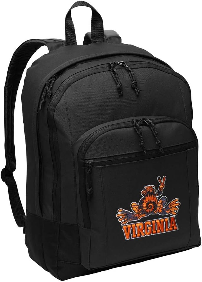 Broad Bay UVA Peace Frog Backpack CLASSIC STYLE University of Virginia Peace Frogs Backpack Laptop Sleeve