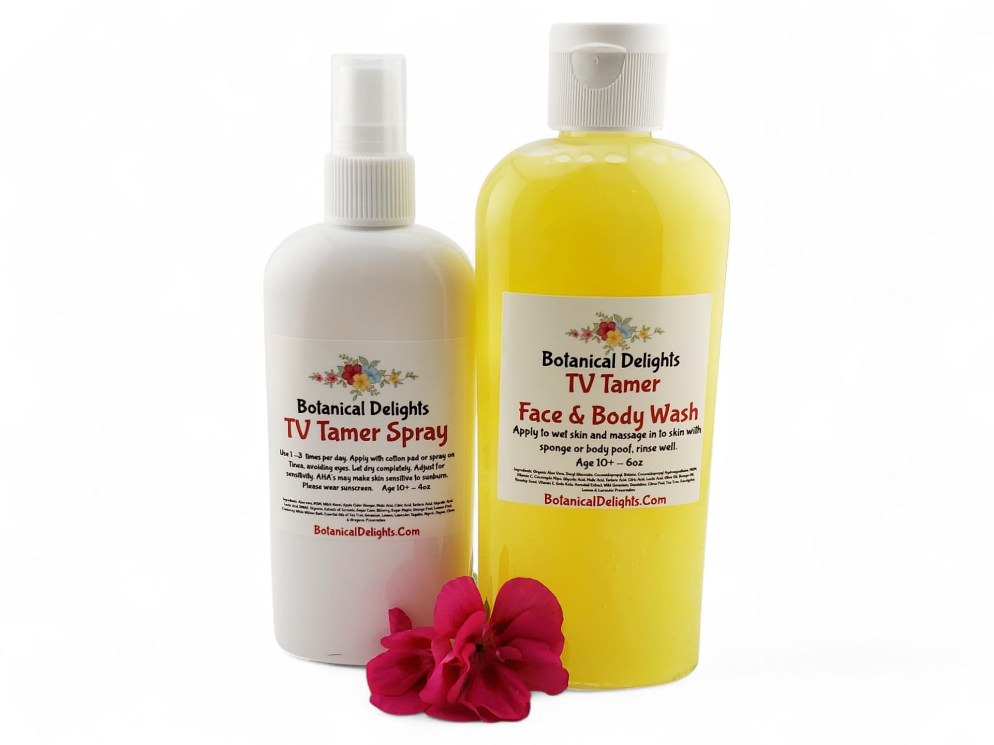 Tinea Tamer Set - Includes 4oz Spray and 6oz Body Wash - Fast Acting! for Tinea, Haole Rot, Nails, Ringworm, Sun Spots, Surfer Spots