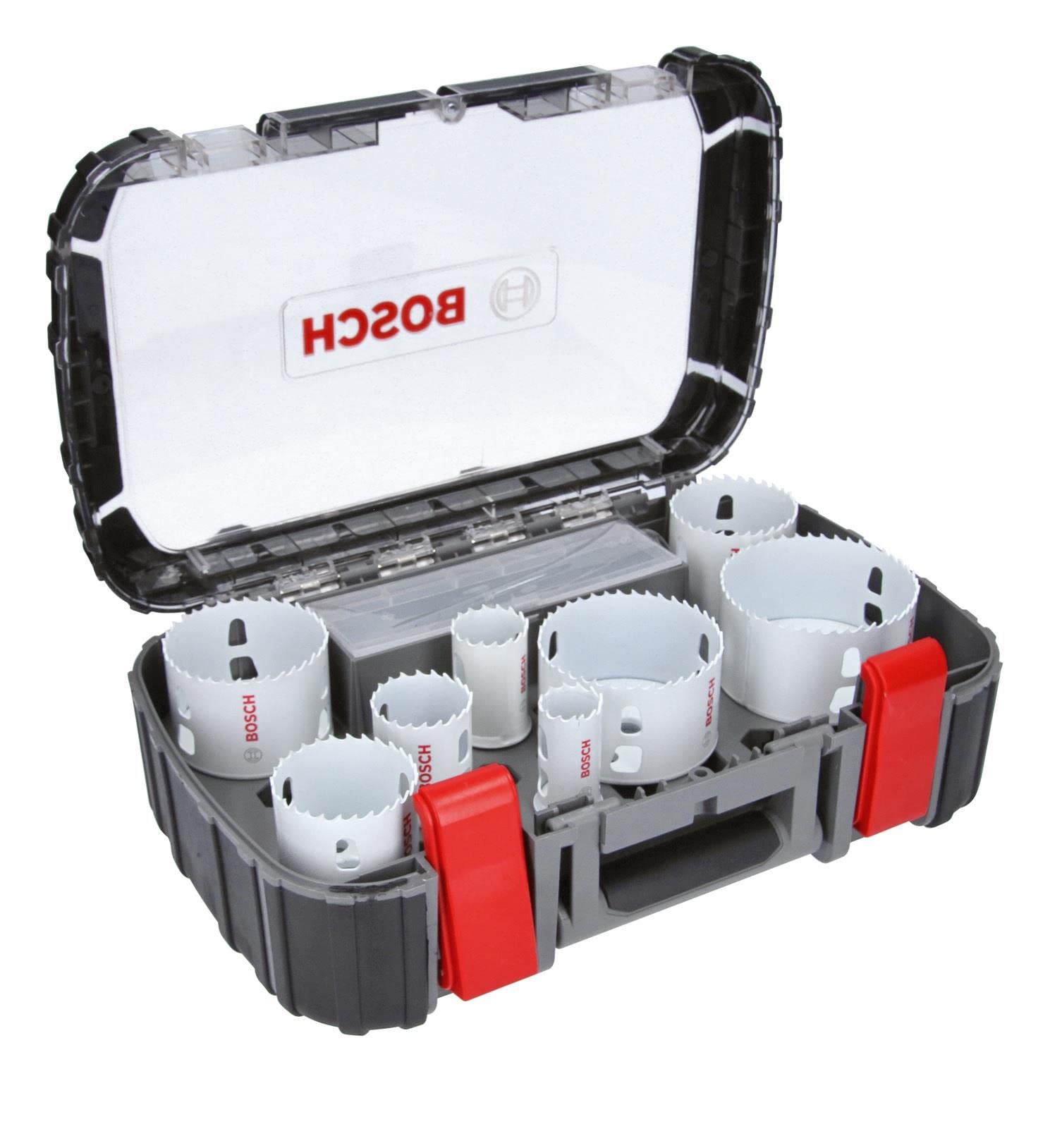 Bosch Professional Set da 11 pz. Seghe a Tazza Progressor for Wood & Metal (per Elettricista, Ø 25-86 mm, Accessorio per Foratrice) 25/32/40/54/60/68/76/86/HEX11/2HSS-G