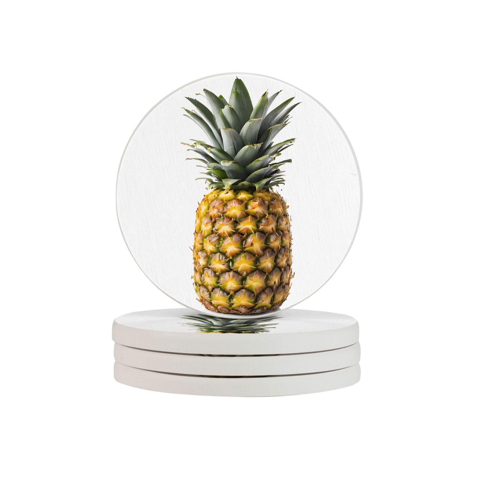 Dessous de verre diatomite ultra absorbant anti-trace motif ananas