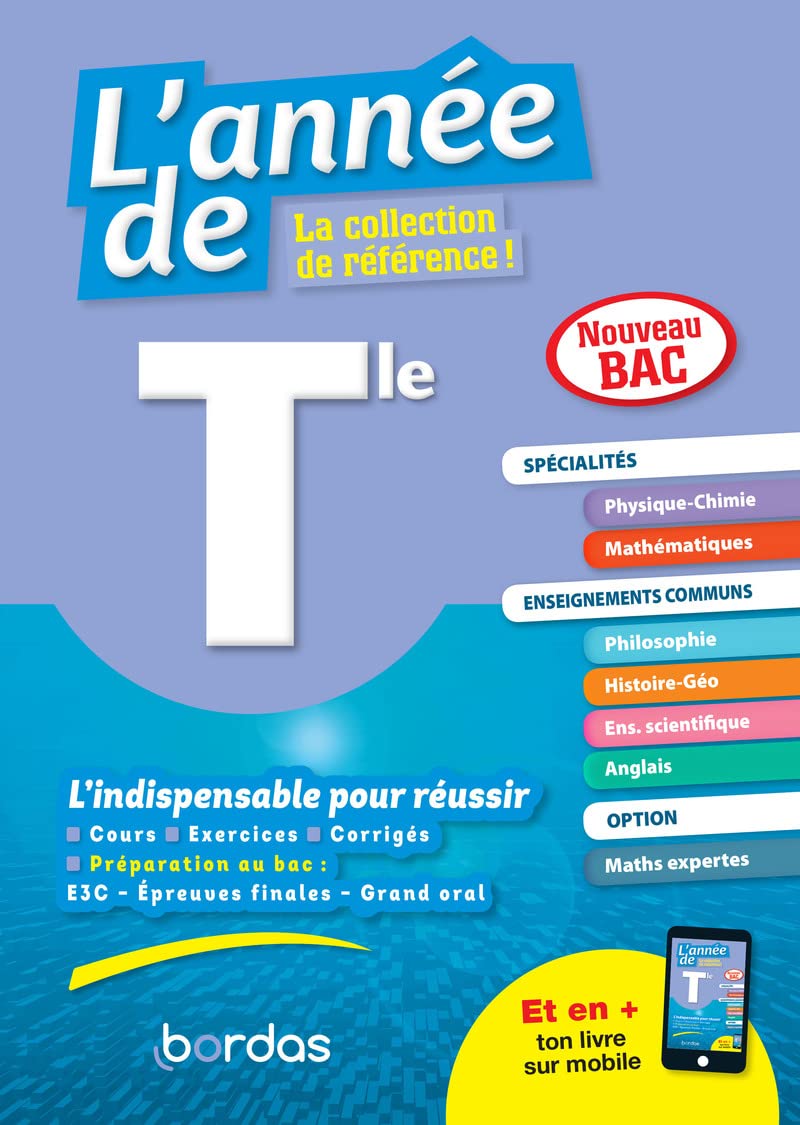 L'Année de Tle Spécialités Physique-Chimie + Maths