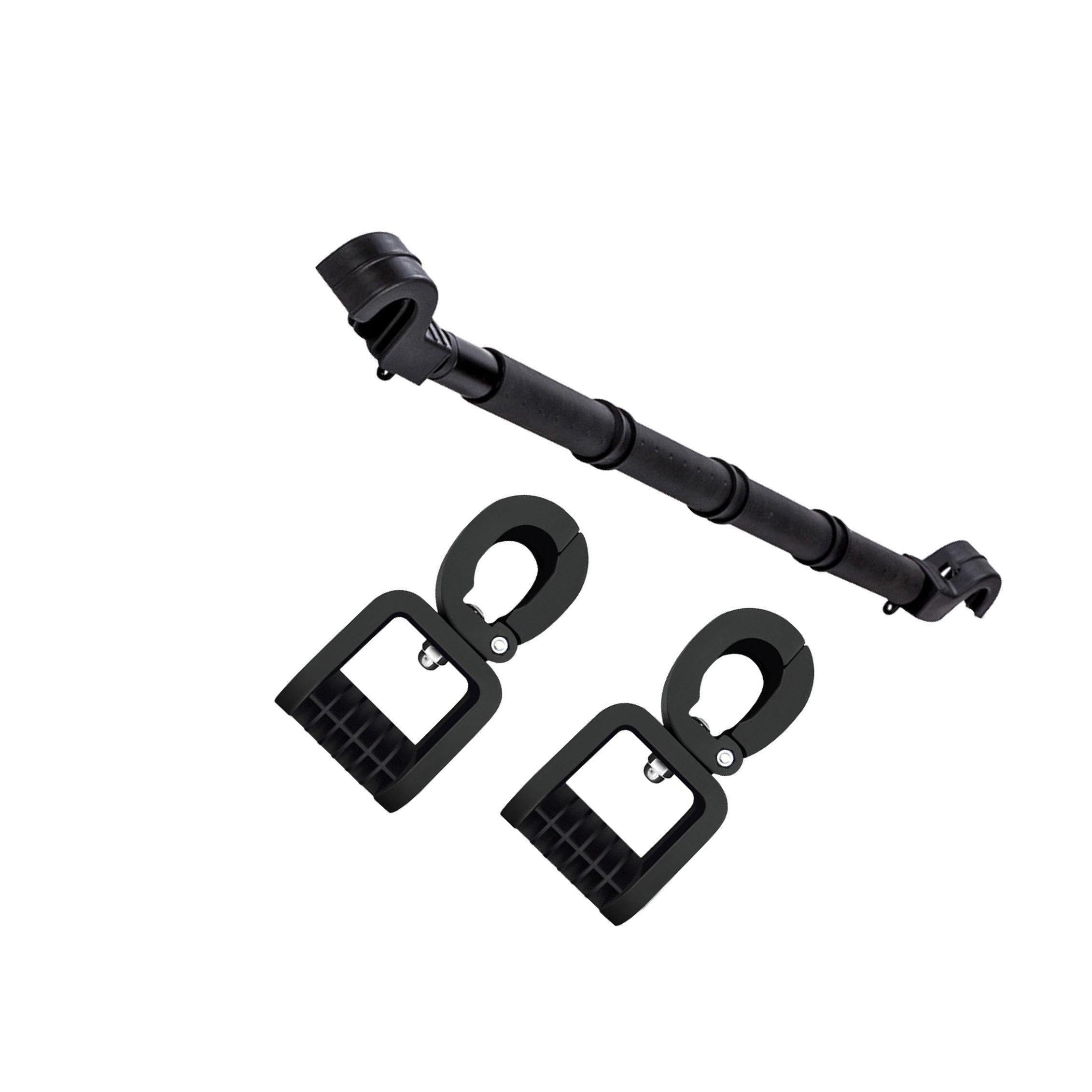 Barra Appendiabiti Versatile per Auto con Accessori espandibili per Le Vacanze, con Supporto Robusto, Antiscivolo e Resistente all'Usura, Ganci