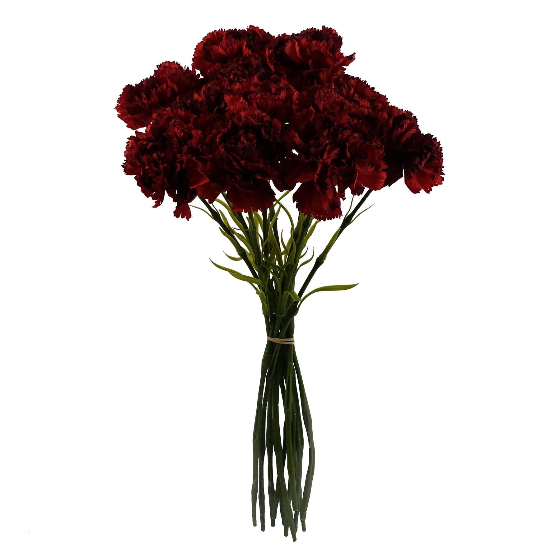 Leaf X 50Cm Carnation Red Design Artificial Flowers Size 12