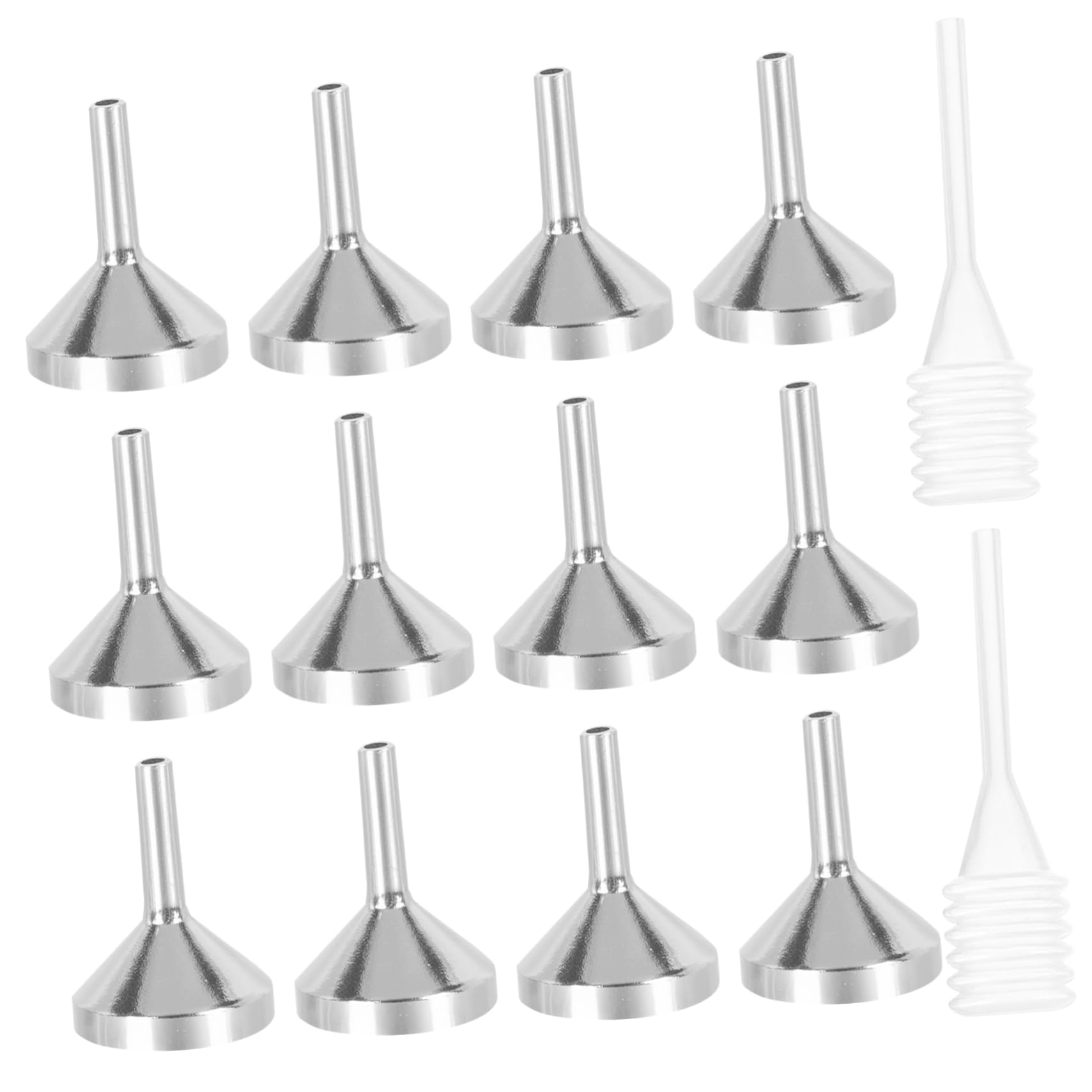 ULTECHNOVO Metalltrichter 100 Stück Trichter Glasfläschchen-spender Flüssiges Make-up Kleiner Parfümtrichter Kleine Pipettentrichter Zum Befüllen Von Flaschen -trichter Füllmaschine Glas