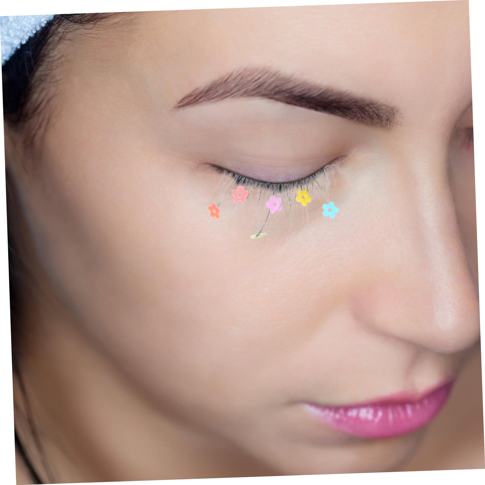 DOITOOL 12paare Und Blumendesign Wimpern Wiederverwendbare Natürliche Falsche Wimpern Mit Pailletten Für Strahlende Augen-make-up-looks