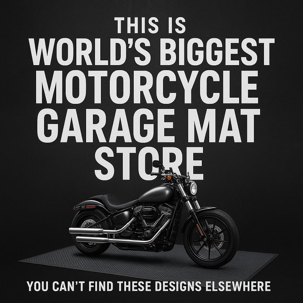 Motorcycle Garage Mat for Yamaha Bikes – Non-Slip, Oil & Water-Absorbe, Floor Protectors, Durable & Easy-to-Clean Mats for Yamaha R Series,MT Series, Bike Display Rug Carpet for Yamaha Bikes