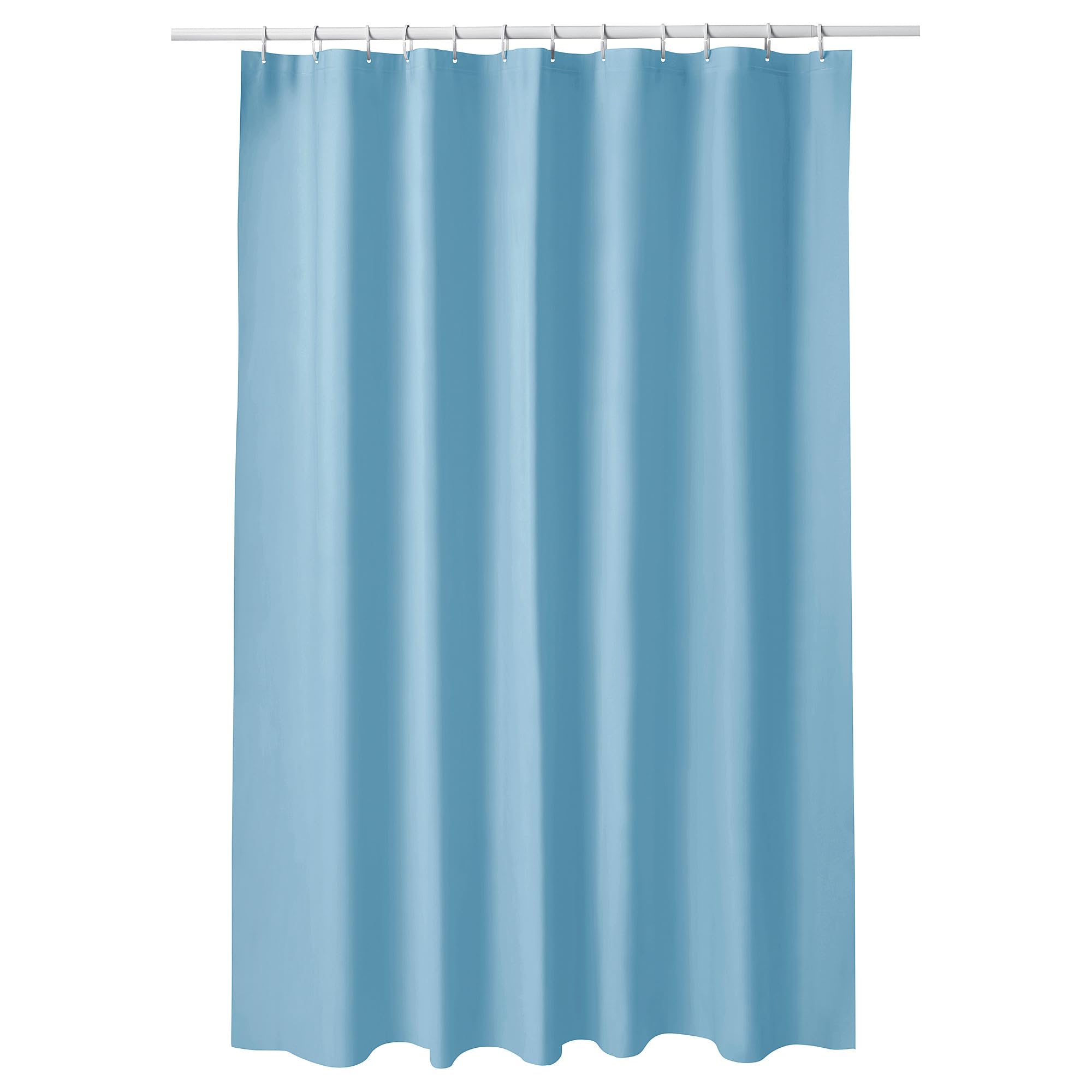 Rideau de douche bleu LUDDHAGTORN 180 x 200 cm pour une ambiance spa à la maison