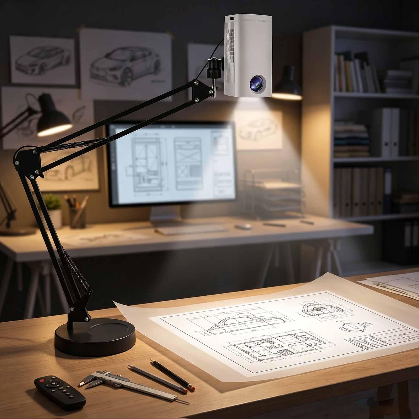 Proyector De Dibujo, Proyector Artístico para Calcar Dibujos Y Pinturas, Herramienta Portátil Inteligente para Calcar Y Pintar con Control Remoto Y Soporte, Conectividad WiFi Y USB para Blue 0.6m