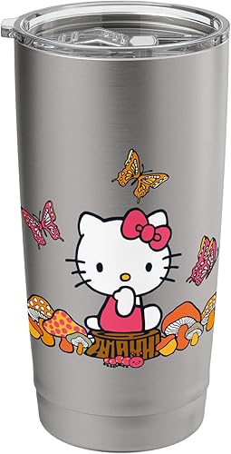 Hello Kitty Vaso aislado de acero inoxidable mariposa