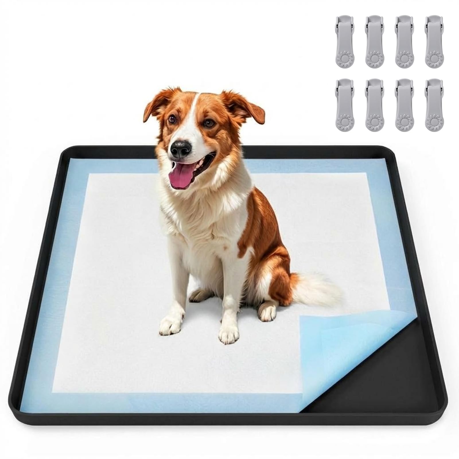 VavoPaw Pee Pad Holder for Dog, 24" × 24" Puppy Pad Holder with Clamps