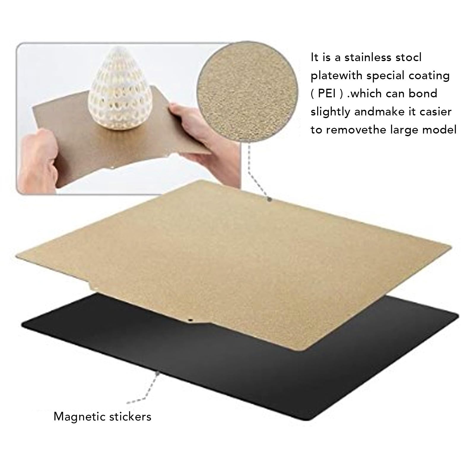 PEI PEO-Blattdruck-HeißBettplatte 235 mm X für -3 S1/End-5 S1/K1Pei