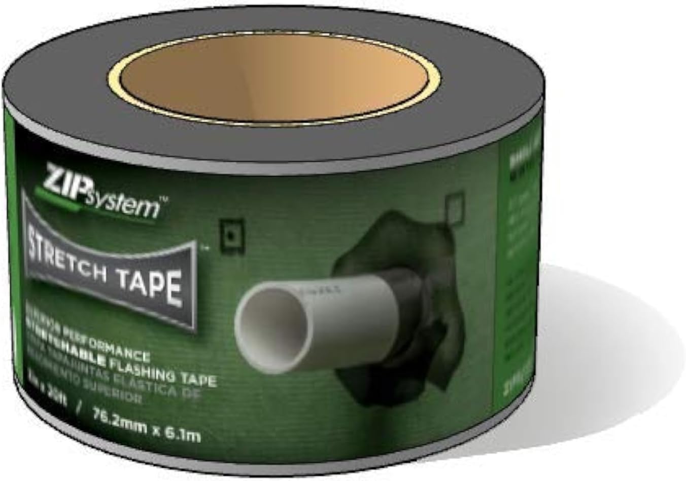 ZIP System - Huber ZIP System Stretch Tape - 3 inches x 20 feet - Self-Adhesive Flexible Flashing for Doors-Windows
