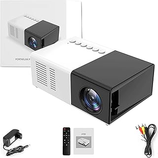 Portable Projector 2.0, Smart Home Projector, Portable Projector 4K, Mini Projector with WiFi and Bluetooth, Portable Mobile Phone Projector HD, Android Projector