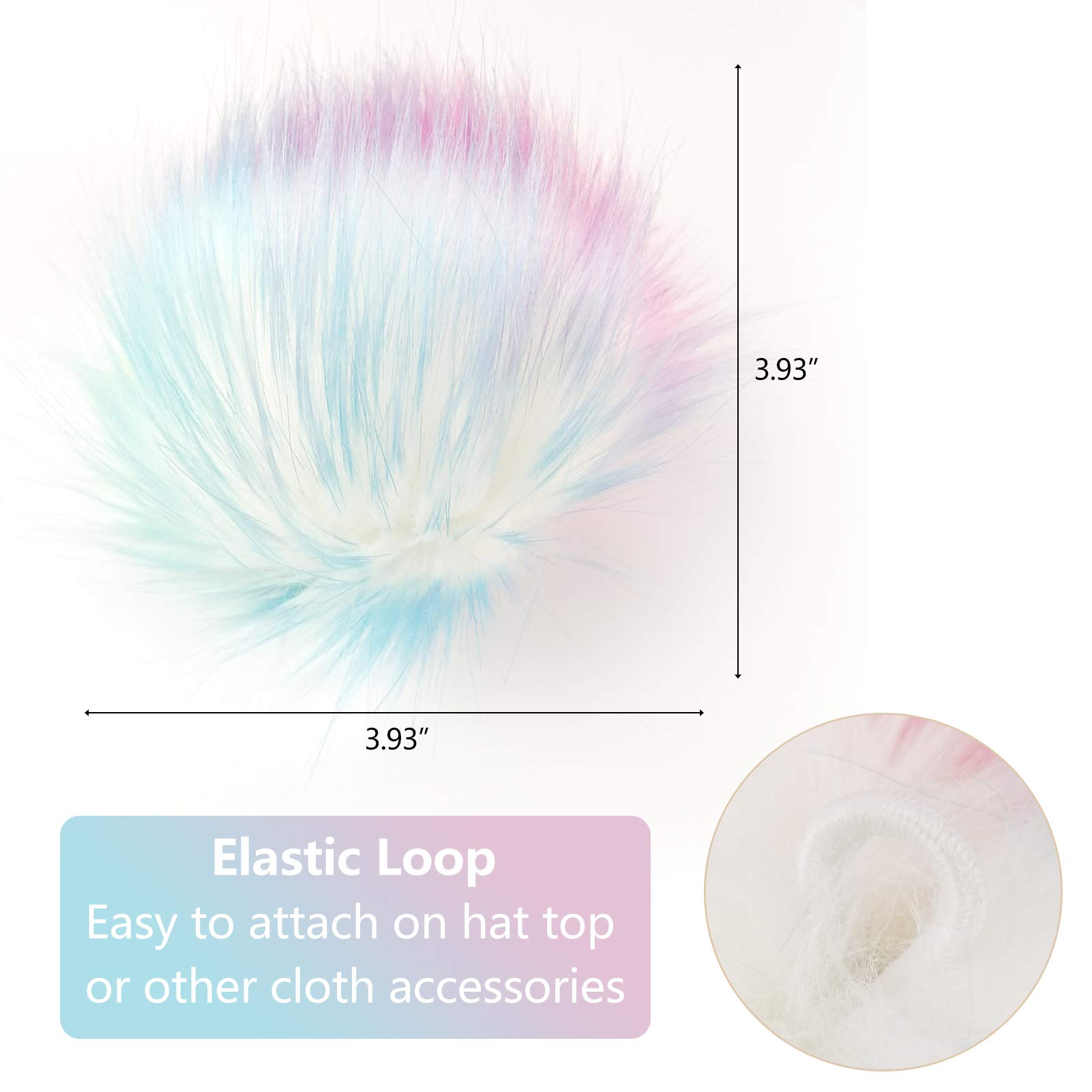 ☆手編み レインボー カラー ファー付 フワフワ♡ 円座 ☆ ☆手編み レインボー カラー ファー付 フワフワ♡ 円座 ☆