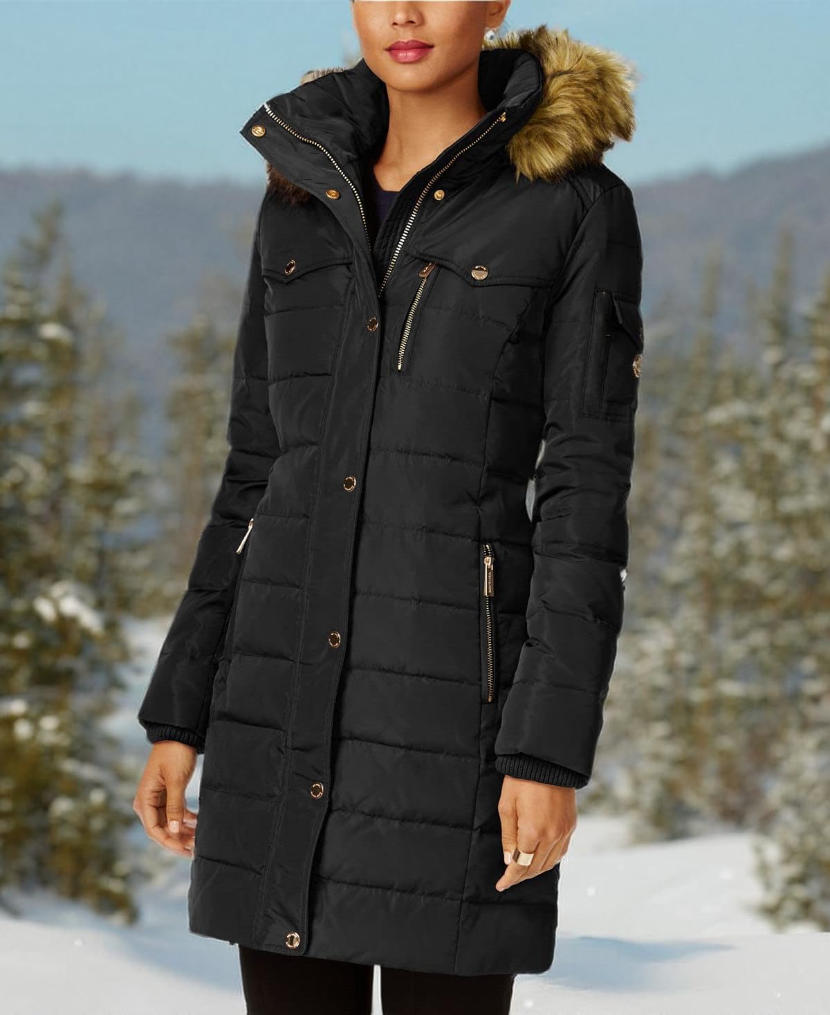 MICHAEL KORS ブラックダウンジャケット Michael Kors - Brandclub - MICHAEL Michael Kors Women's Down