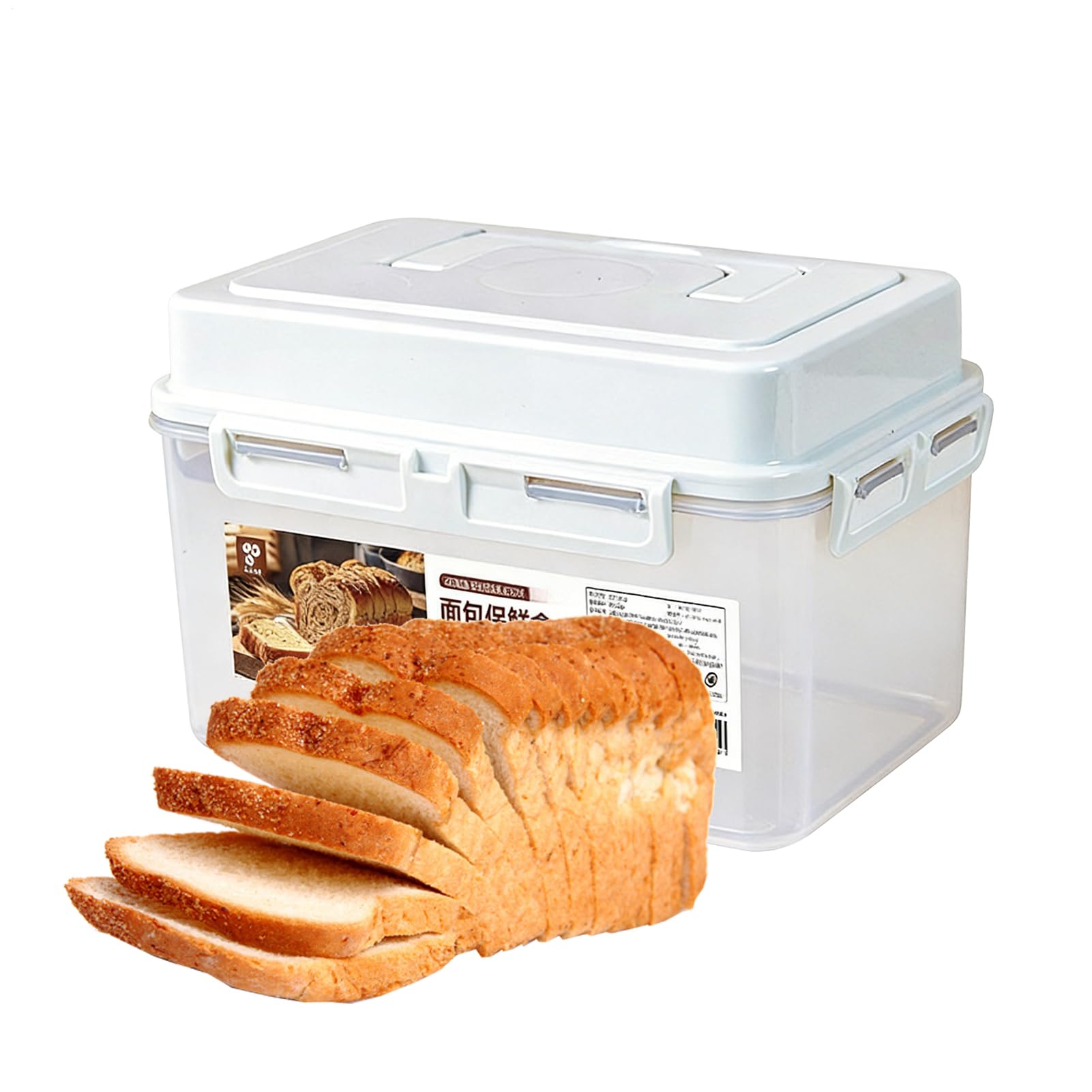 Contenedor de alimentos hermético conservador transparente con tapa rectangular