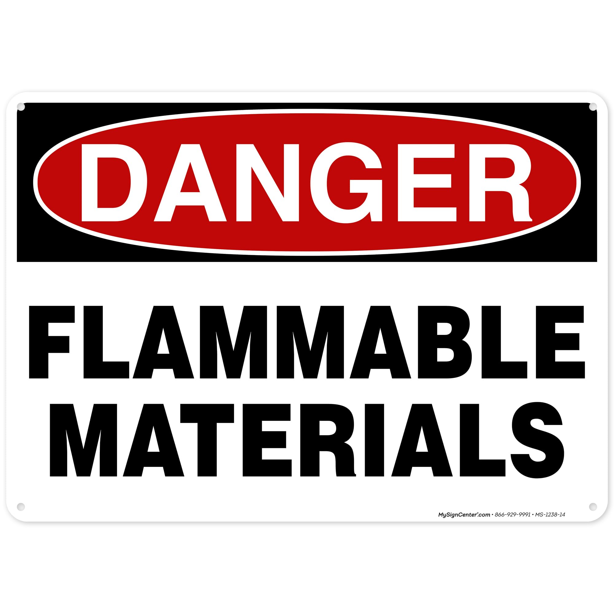 Danger Flammable Materials Sign,10x14 Inches, Rust Free .040 Aluminum, Fade — Amazon image 16