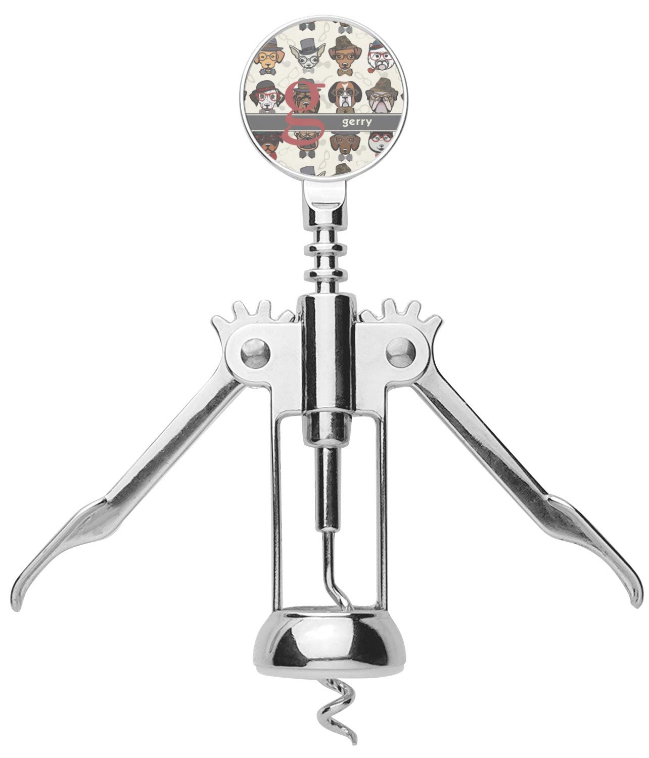 Personalized Hipster Dogs Corkscrew