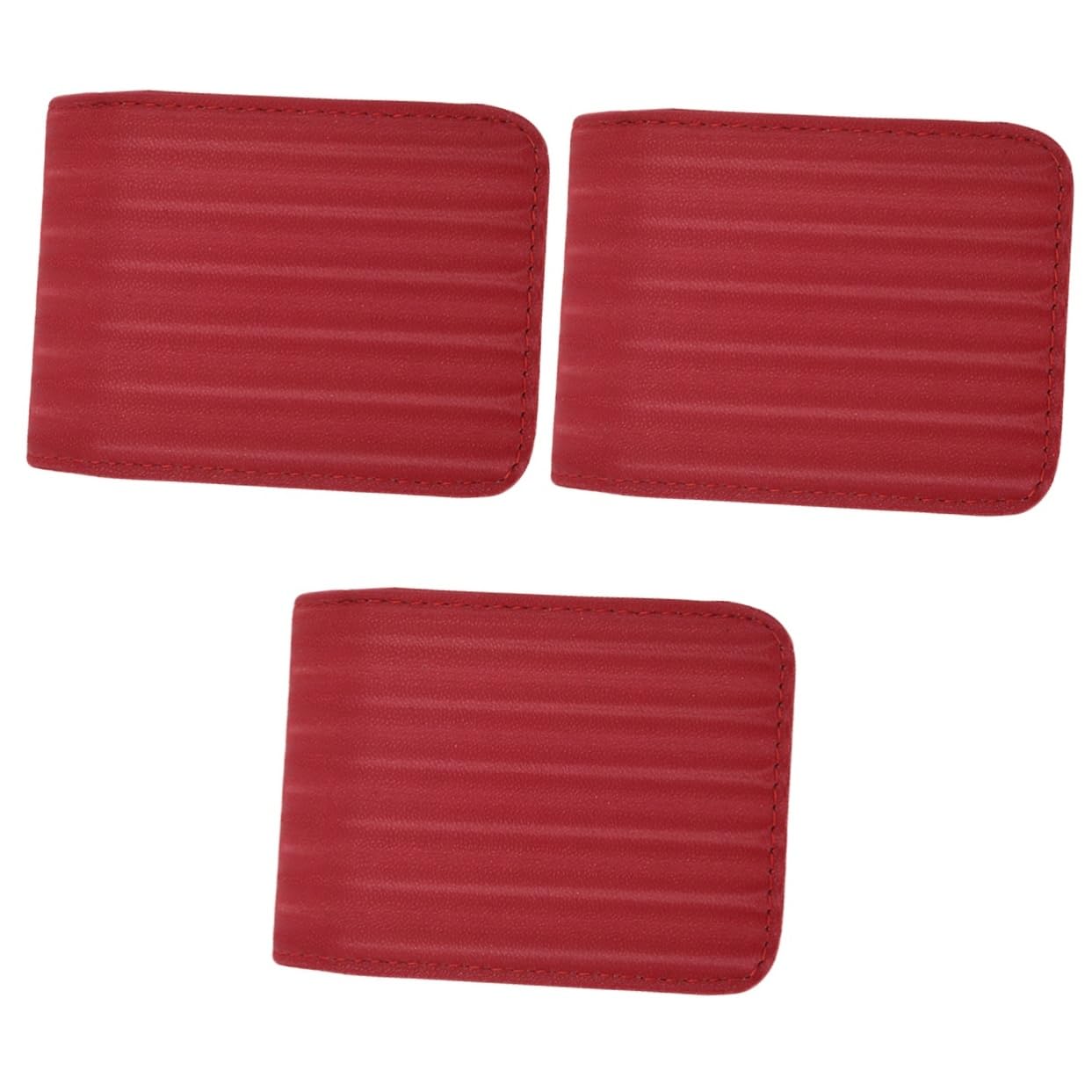 FRCOLOR 3 Pz mini borsa per rossetto makeup bag make up bag borsa cosmetici kit make up per rossetto femminile portamonete astuccio per del pu rosso
