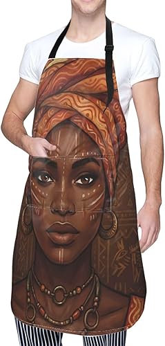 Miniatura 2 de Abucaky Waterproof Apron For Adults Chef Bib With 2 Pockets For Kitchen Bbq Crafting Drawing