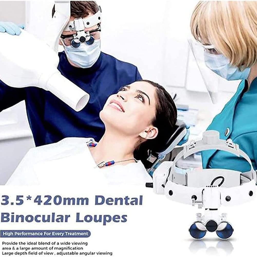 Lente Ingrandimento con Luce Occhiali Ingrandimento Professionali per Modellismo Riparazione Orologi Ricamo Orologio E Elettronica 3.5X