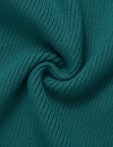Image of ZESICA Women's 2026 Ribbed Knit Dress Long Sleeve Mock Neck Slim Fit Side Slit Fall Elegant Sweater Dresses