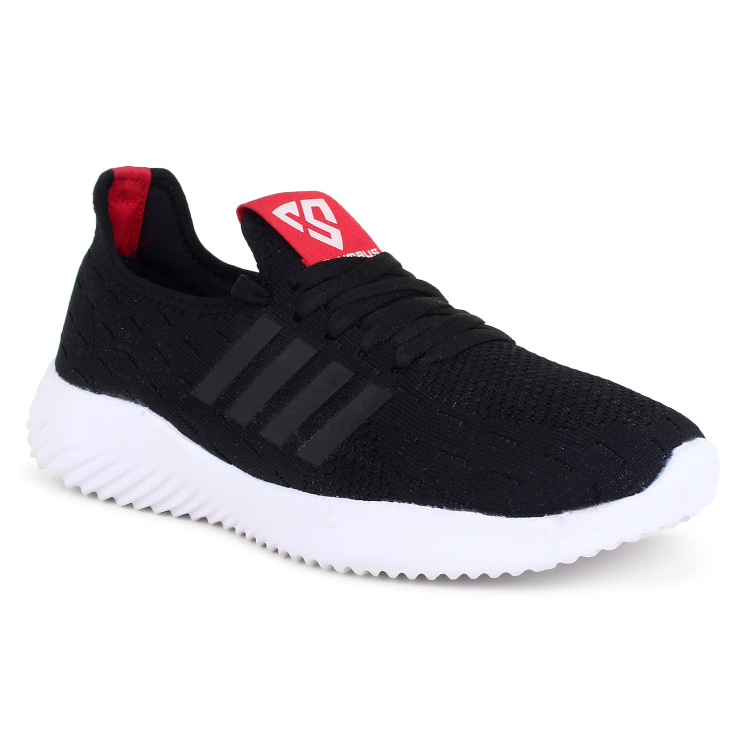 Columbus Mens Tiago Sports Running Shoe- Black/Red UK/India-9 (B09YYSZ5MW) Amazon Price History, Amazon Price Tracker