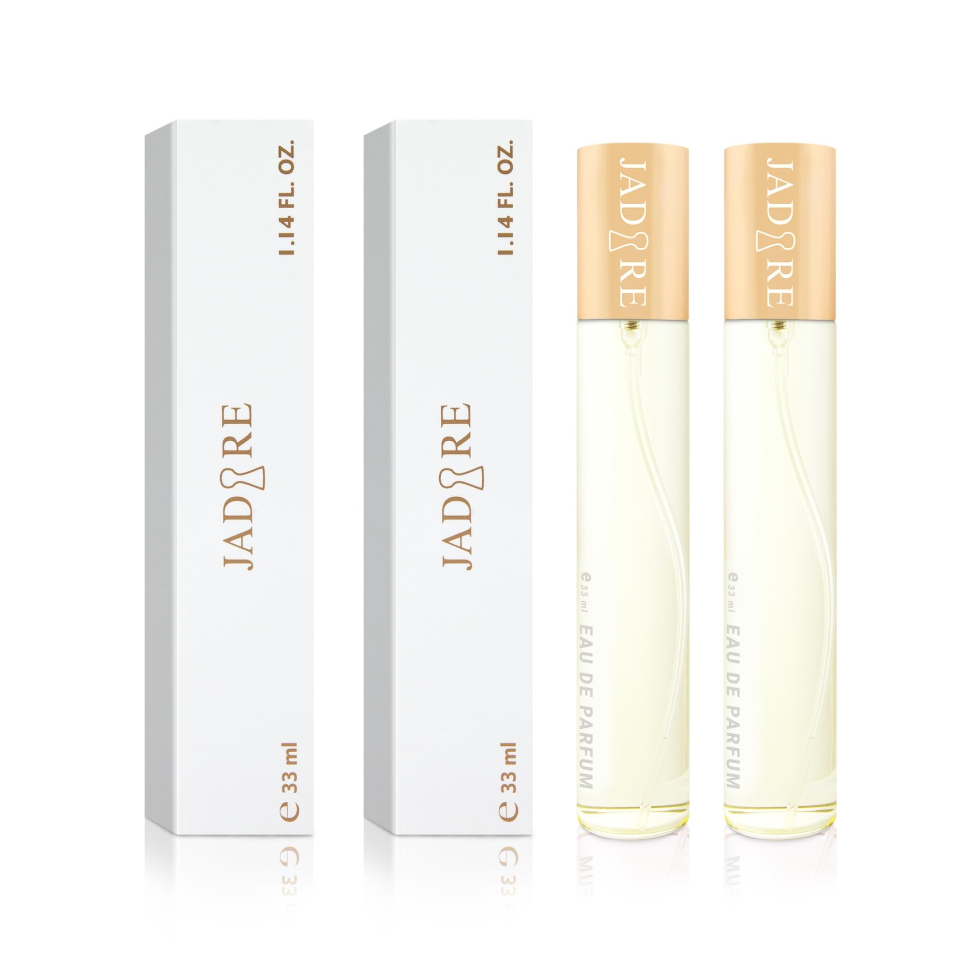 NAINA Damenparfüm Set Jadre 2x 33ml – Inspirierte Parfüm Damen – Parfümfläschchen Spray, Flakon Eau de Parfum – Einzigartiger Duft und Dufterlebnisse - Damendüfte Satz mit zwei 33ml
