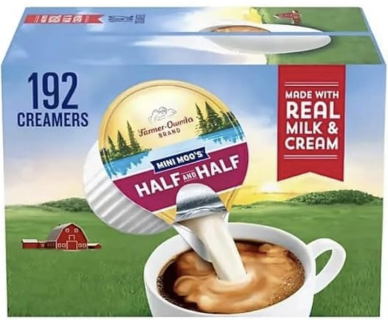 Coffee Creamer Singles Mini Moo’s Half & Half Creamer Singles, (192 Count)
