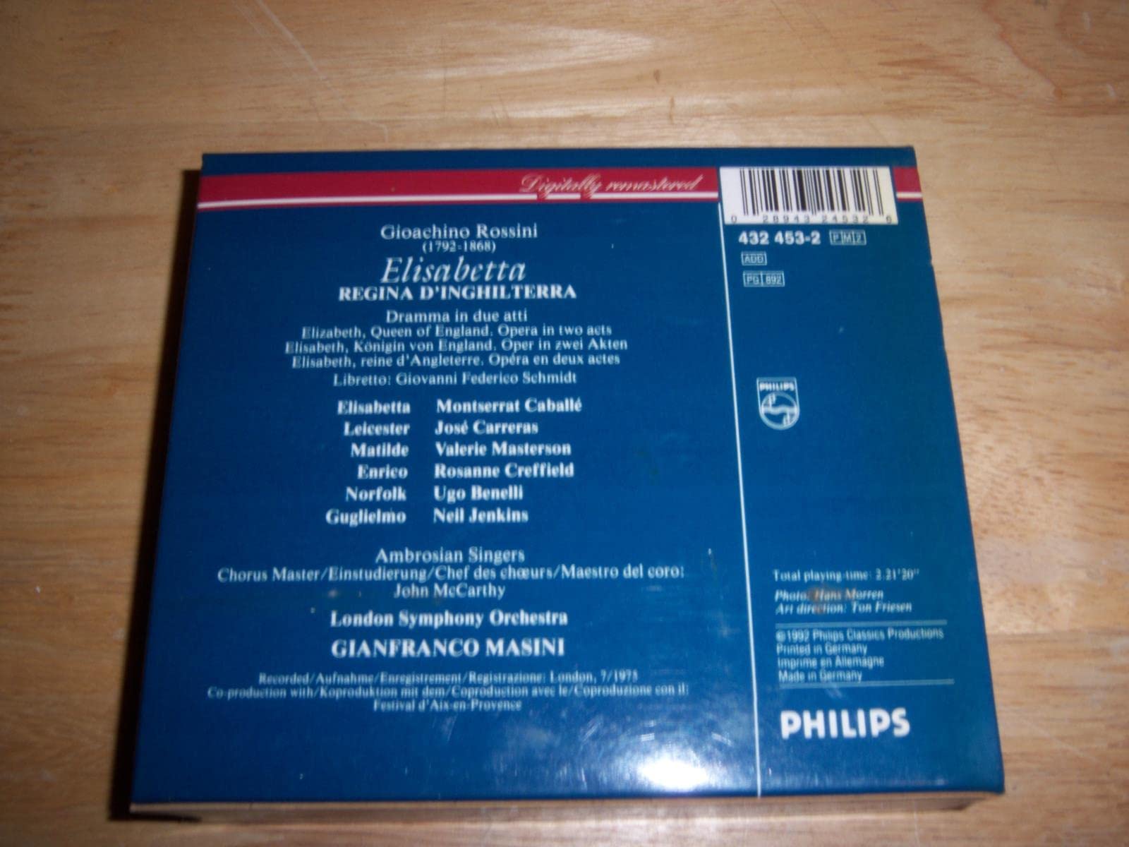 Rossini: Elisabetta (Gesamtaufnahme(ital.))