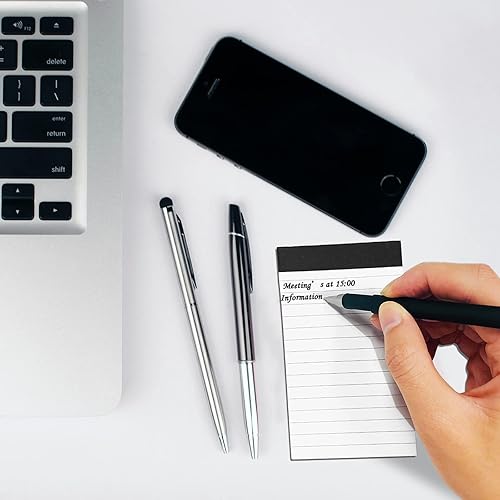 Miniatura 6 de Paquete de 12 bloc de notas pequeño, 3 x 5 pulgadas, bloc de notas de ultra calidad, papeles forrados para servidor y bloc de notas de escritorio