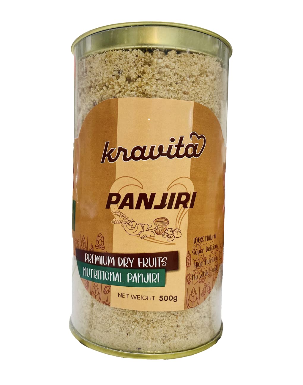 Kravita Desi Panjiri | Premium Dry Fruits Nutritious & Delicious Panjiri | Made of Desi Ghee, Desi Khand, Premium Dry Fruits | No Refined Sugar | Ready to Eat (250g) (B0C82147XD) Amazon Price History, Amazon Price Tracker