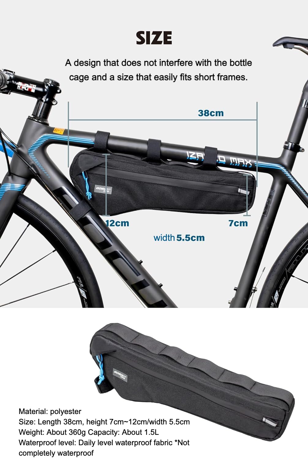 Borsa bici al telaio tubo superiore Gravel E Mountain Bike Givi - La Ciclomoto