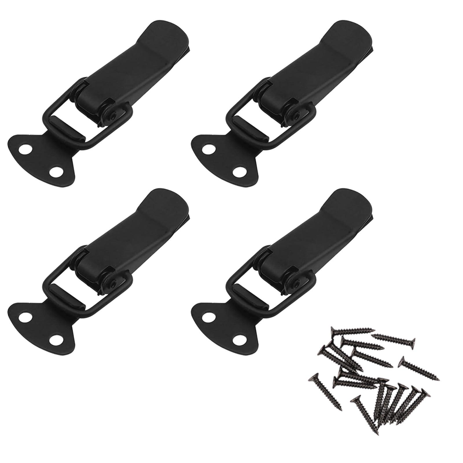 ORTAVA Kistenverschluss, Spannverschluss, Schnappverschluss, Verschluss, 90mm 4 Stück, Geeignet für Türen, Fenster, Schränke und Kastendeckel