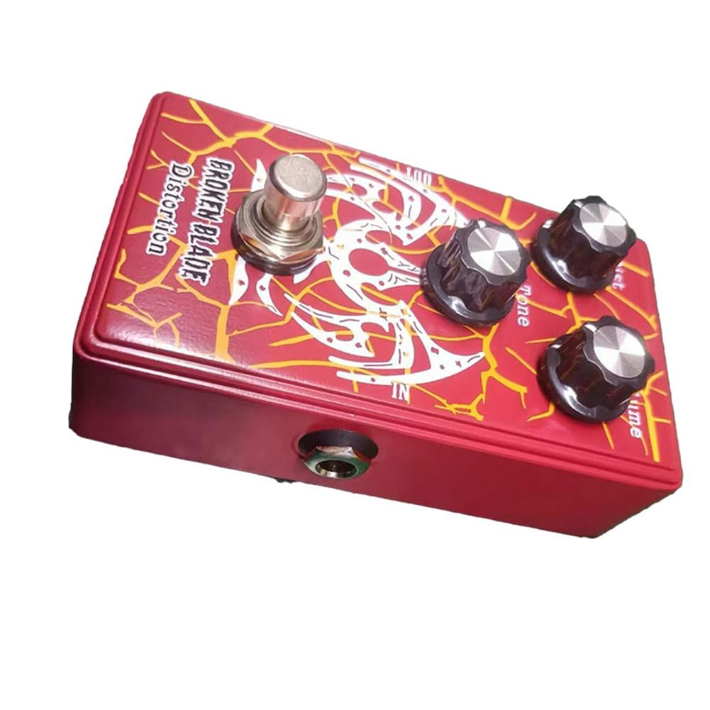 Pedal de Distorsión de Hoja para Efecto Guitarra, con Pedal de Distorsión/Volumen y Tono, Pedal de Efecto Distorsión, Pedal de Guitarra