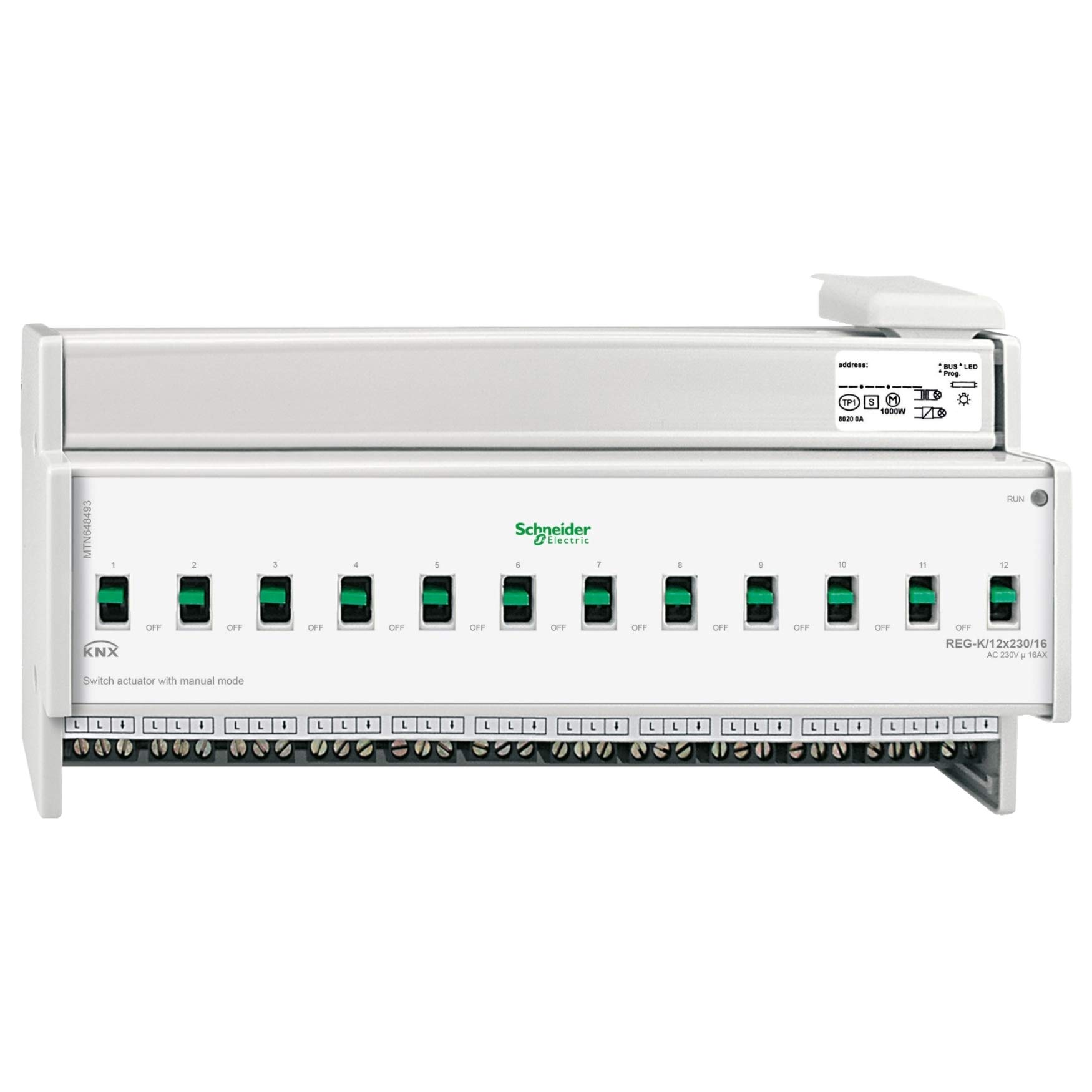 Module de commutation binaire REG-K/12x230/16 commande rail DIN 230V