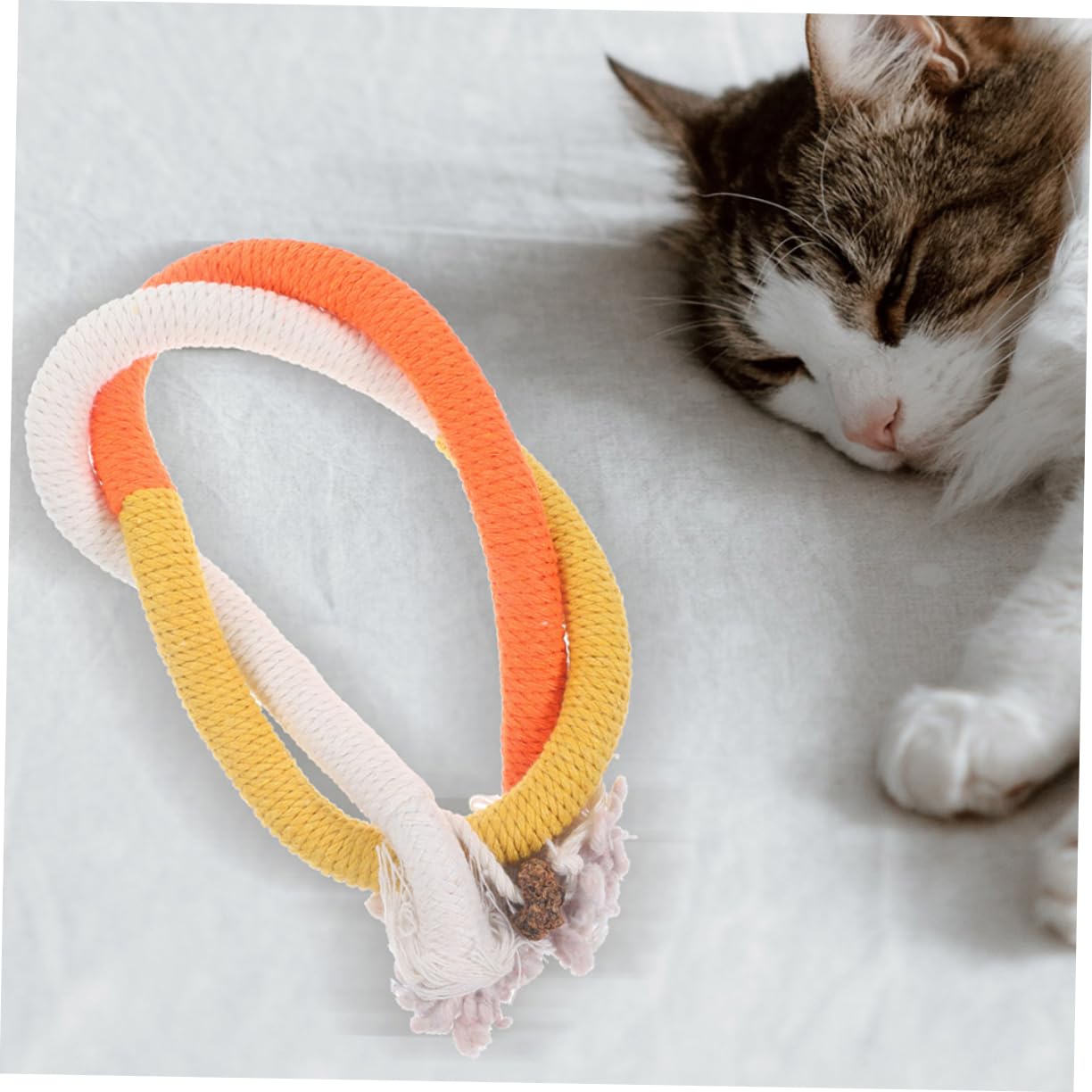 Kisangel 15piezas Juguetes Interactivas para Gatos De Cuerda Hierba para Masticar y Interiores Estimulan El Ejercicio