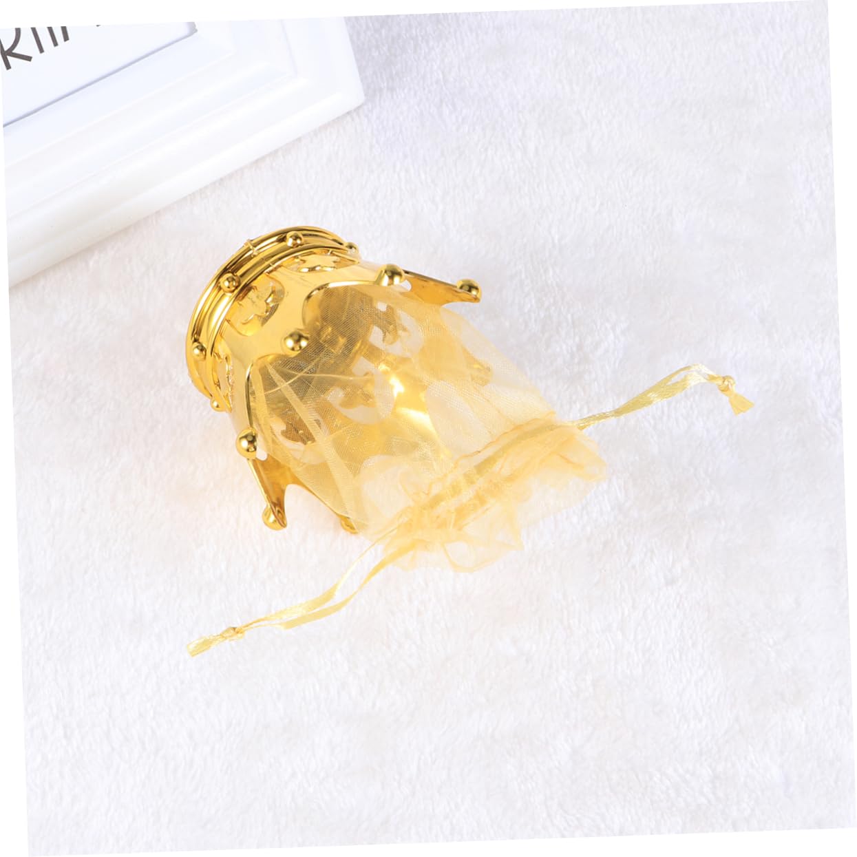 24 Stück kleine Tüten Geburtstag Gastgeschenke Party befüllbar Gold mit Beutel befüllbare Goldkrone mit Beutel Hochzeit Süßigkeiten Gastgeschenke Mini-Tasche Braut Prinzessin / 1895