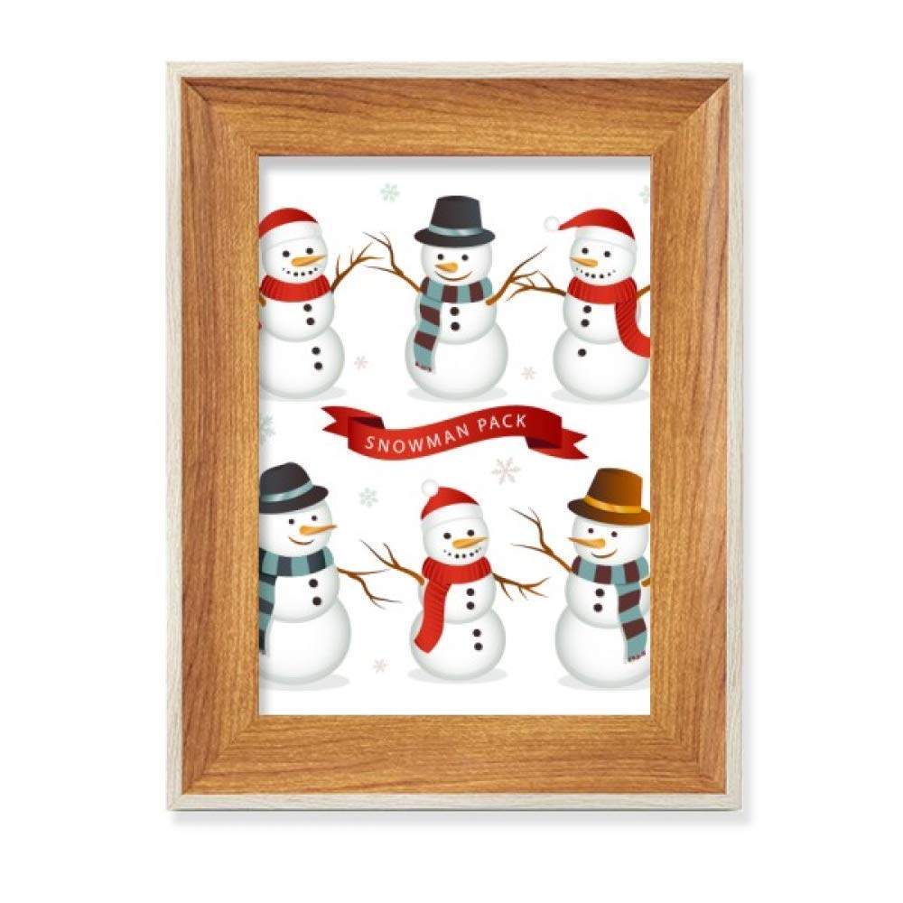 Cadre photo de Noël en bois flocon de neige de bureau lot de plusieurs tableaux