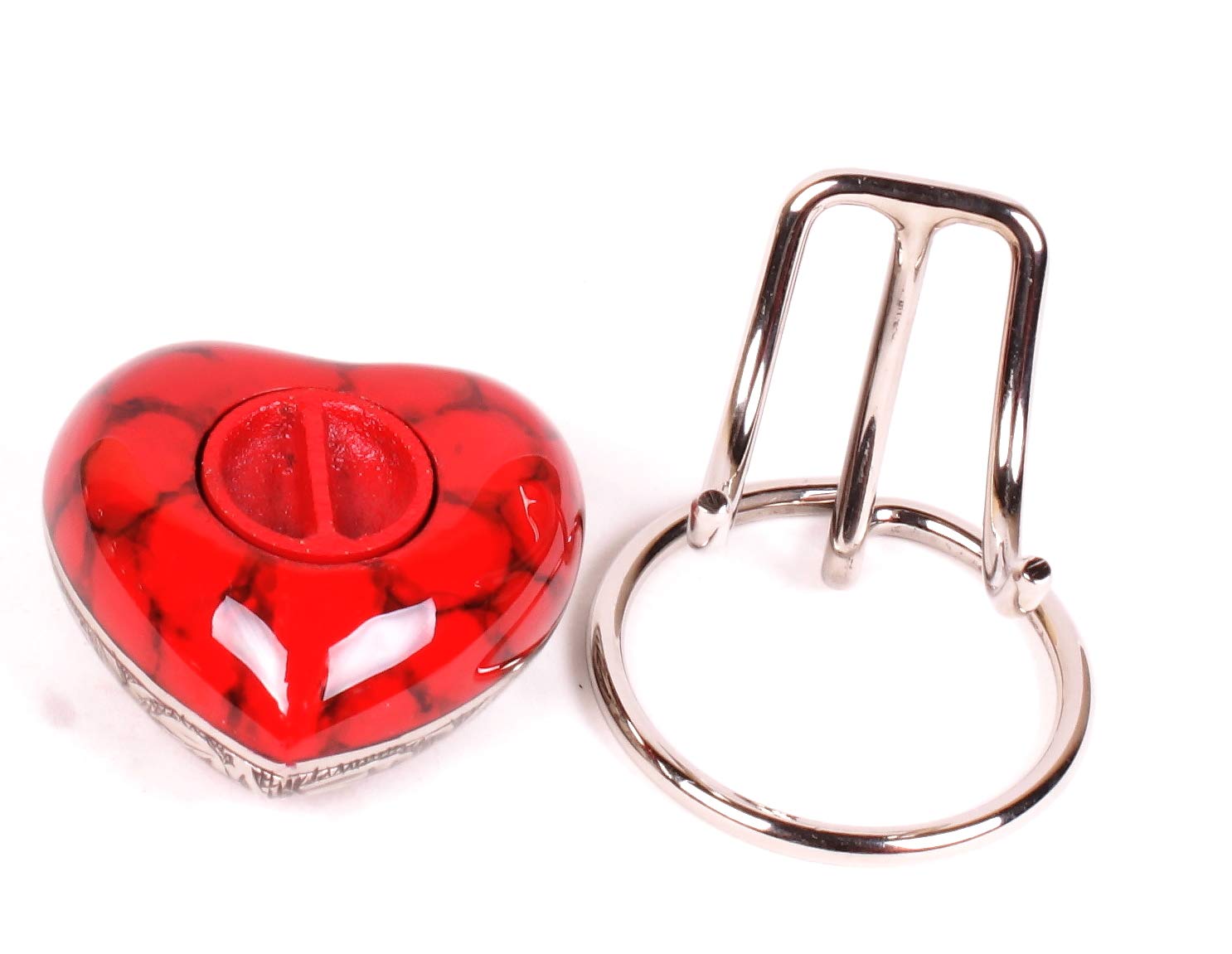 Mini urn messing hart lichtroze