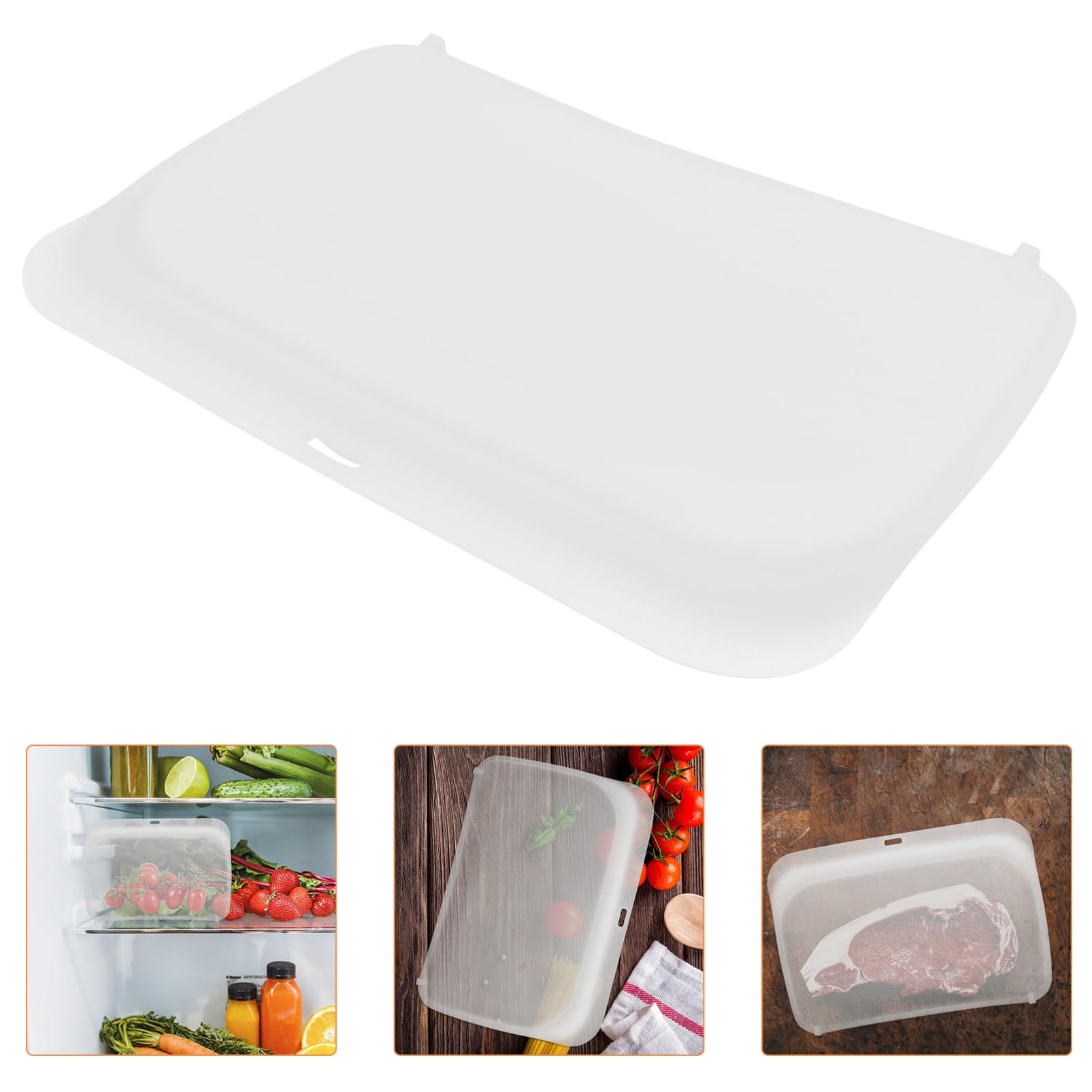 COLLBATH Silicone Freezer Bags 580ml Reusable Snack Storage Microwave Safe Leakproof for Fridge -