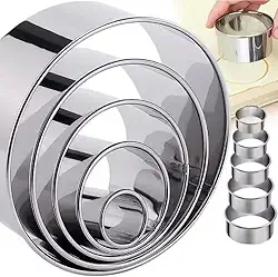 5 pçs/conjunto de molde redondo de aço inoxidável para bolinhos de massa para cortar a pele, faça você mesmo, utensílios para assar bolos, utensílios de cozinha