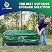 YardStash 143 Gallon Waterproof Deck Box, Portable Outdoor Storage Box for All Weather Tarpaulin Deck Box, Perfect for the Boat, Yard, Patio, or Camping – 143 Gallon, XL Green